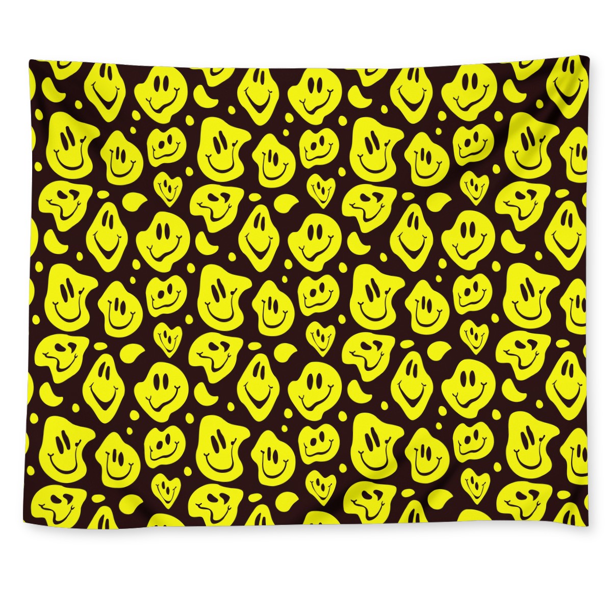 Melting Smiley Faces Drip Wall Tapestry