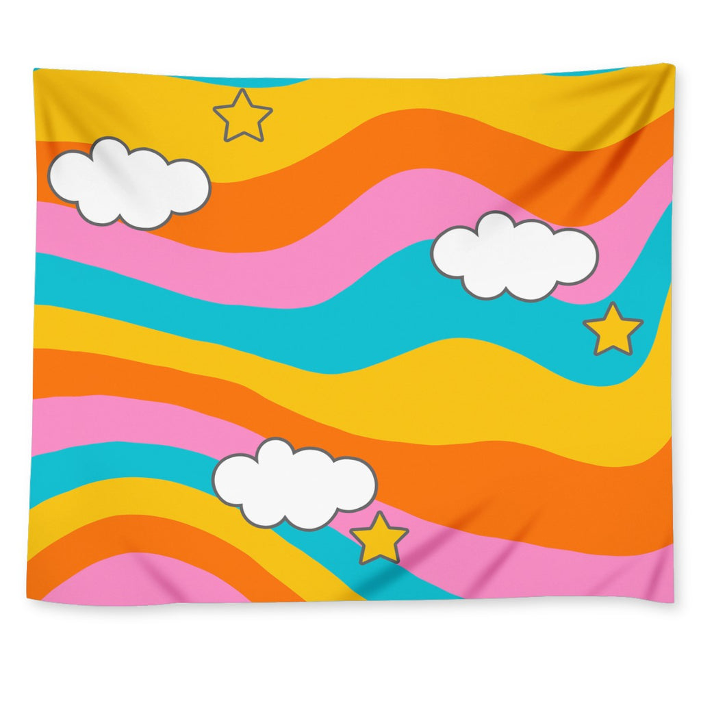 Retro Hippie Day Dreaming Wall Tapestry