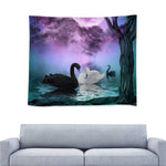 White And Black Swan Wall Tapestry - Mind Gone