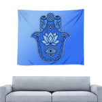 Blue Hamsa Wall Tapestry - Mind Gone