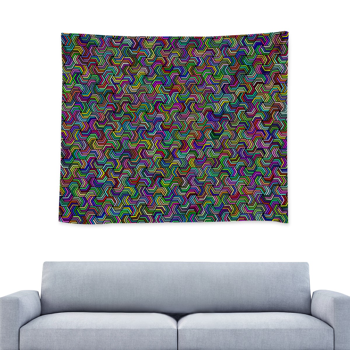Trippy Isometric Wall Tapestry