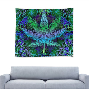 Trippy Cannabis Stoner Wall Tapestry