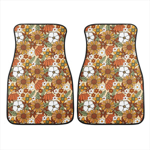 Retro Flower Power Car Floor Mats