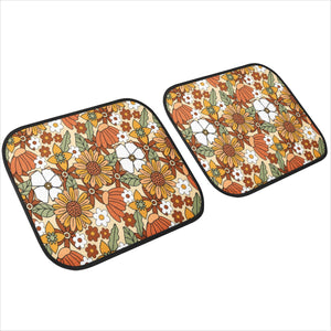 Retro Flower Power Car Floor Mats