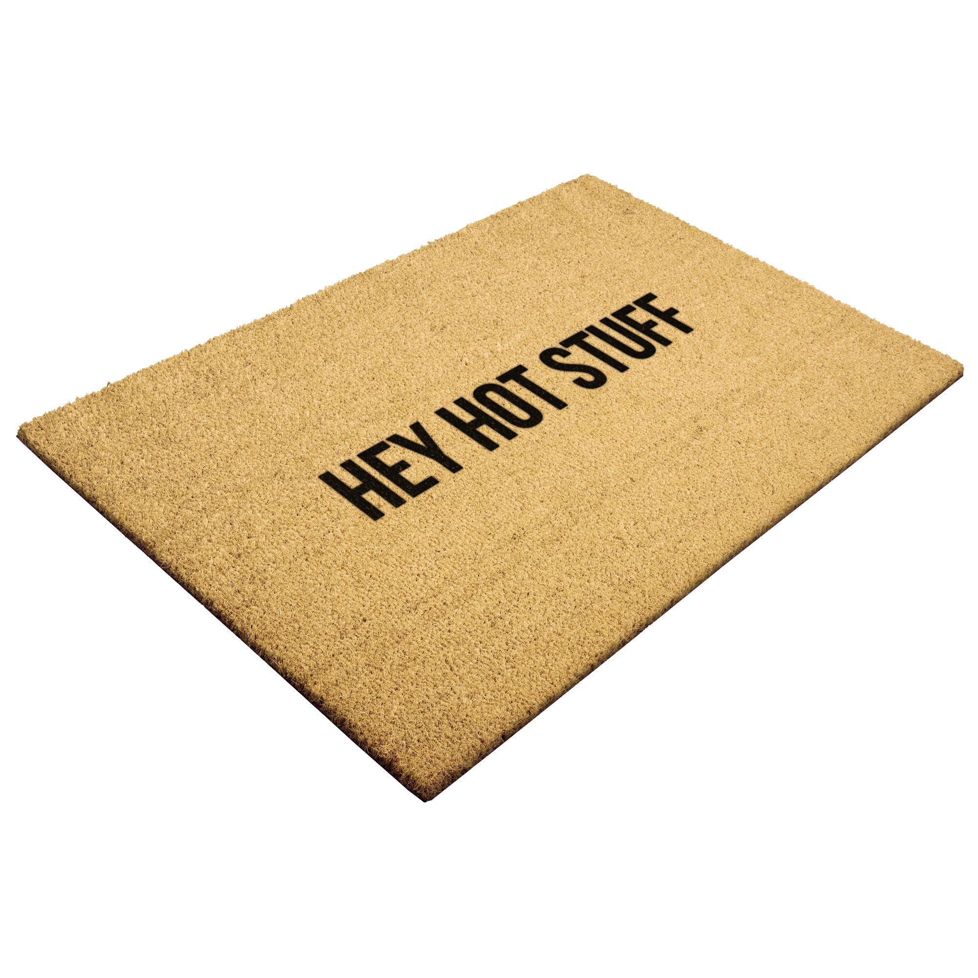 Hey Hot Stuff Welcome Door Mat