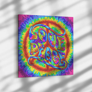 Hippie Love Peace Canvas Wall Art