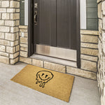 Melting Smiley Face Trippy Welcome Mat