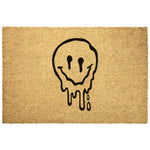 Melting Smiley Face Trippy Welcome Mat