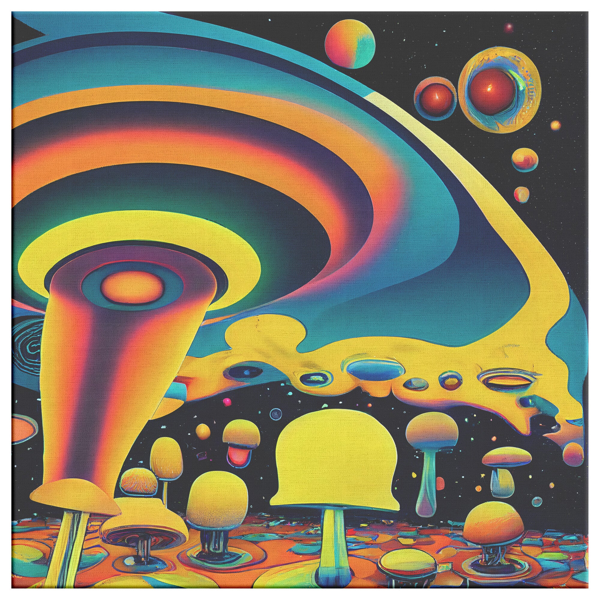 Mushroom Fantasy Canvas Wall Art