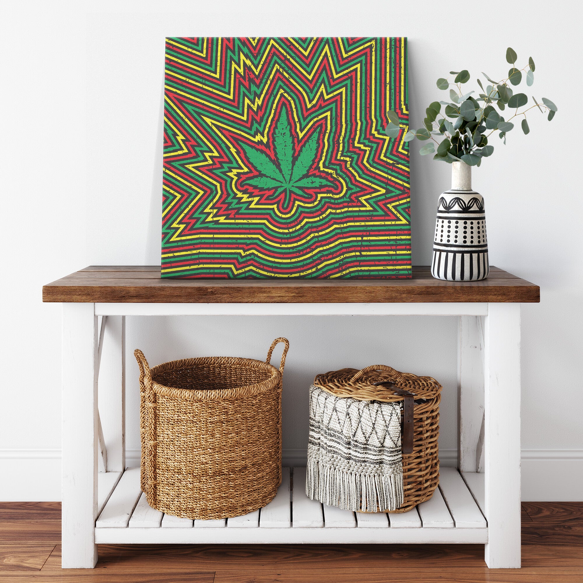 Rasta Ganja Canvas Wall Art