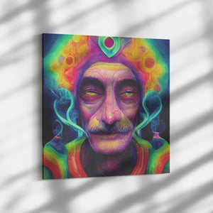 Stoner Smoking DMT Canvas Wall Art