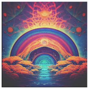 Trippy Cosmic Journey Canvas Wall Art