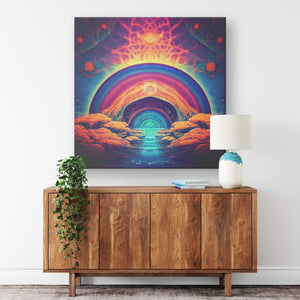 Trippy Cosmic Journey Canvas Wall Art