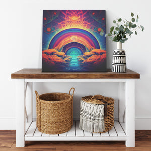 Trippy Cosmic Journey Canvas Wall Art