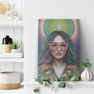 Trippy Hippie Visionary Art Wall Canvas