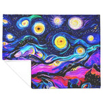 Trippy Starry Night Fleece Blanket