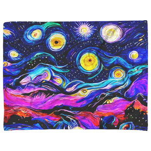 Trippy Starry Night Fleece Blanket