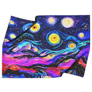 Trippy Starry Night Fleece Blanket