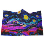 Trippy Starry Night Hooded Blanket