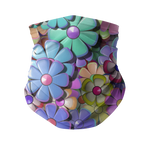 Hippie Flowers Neck Gaiter - Colorful Floral Design - Mind Gone