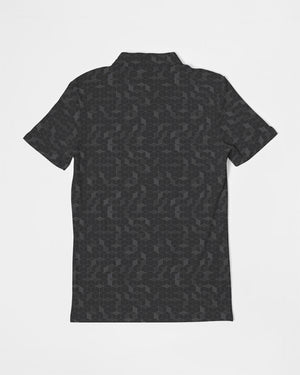 Dark Geometric Visions Men's Slim Fit Short Sleeve Polo