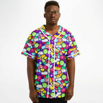 Trippy Colorful Pills EDM Baseball Jersey