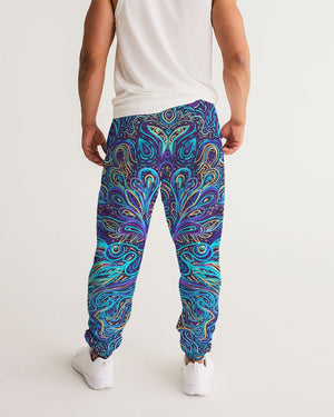 Psychedelic Blue Love Men's Track Pants