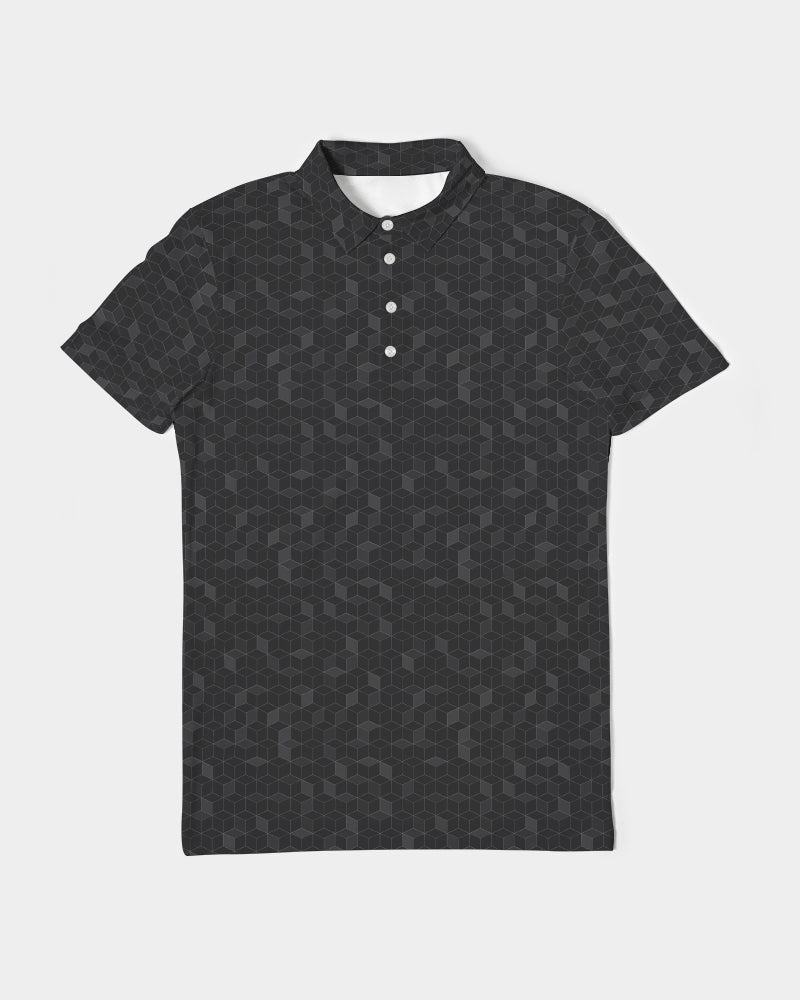 Dark Geometric Visions Men's Slim Fit Short Sleeve Polo