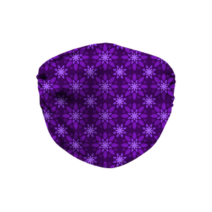 Purple Flower Pattern Face Mask
