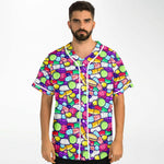 Trippy Colorful Pills EDM Baseball Jersey