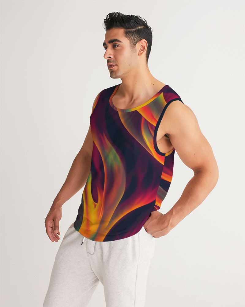 Trippy Fire Flow Men's Sports Tank