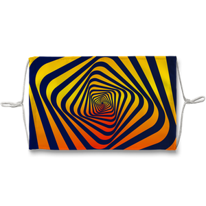 Pyschedelic Blue Yellow Spiral Face Mask - Mind Gone