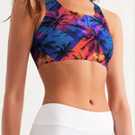 Tropical Sunset Palms Women's Seamless Sports Bra