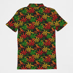 Rasta Ganja Men's Slim Fit Short Sleeve Polo