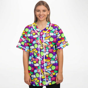 Trippy Colorful Pills EDM Baseball Jersey