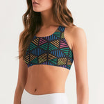 Geometric Hexa Vibes Women's Seamless Sports Bra