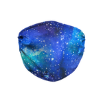 Blue Space Abstract Face Mask