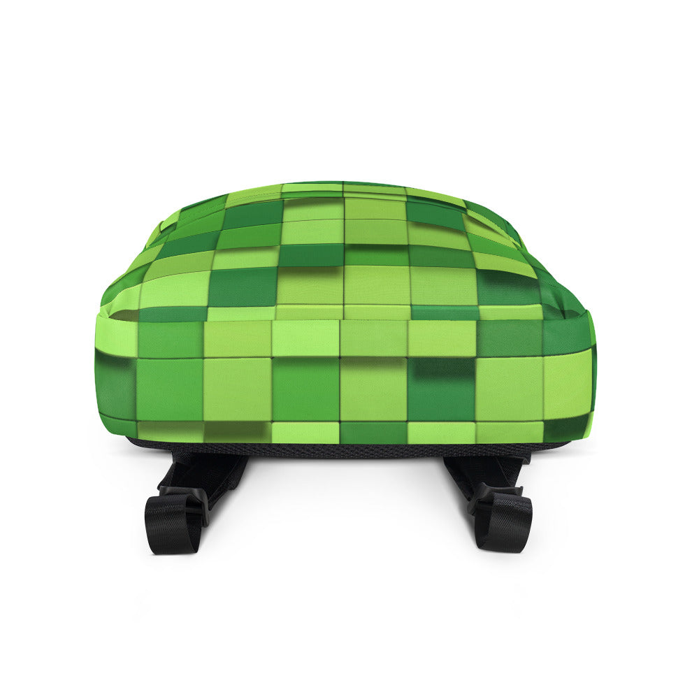 Video Gamer Backpack - Green Pixel Creeper Gaming Bag - Mind Gone