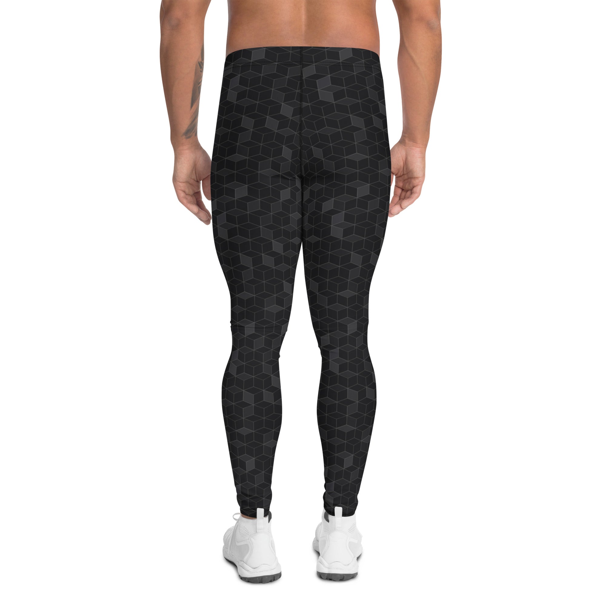 Dark Geometric Visions Men's Leggings