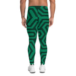 Green Tessellations Men's Festival Leggings