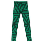 Green Crossover Men's Leggings