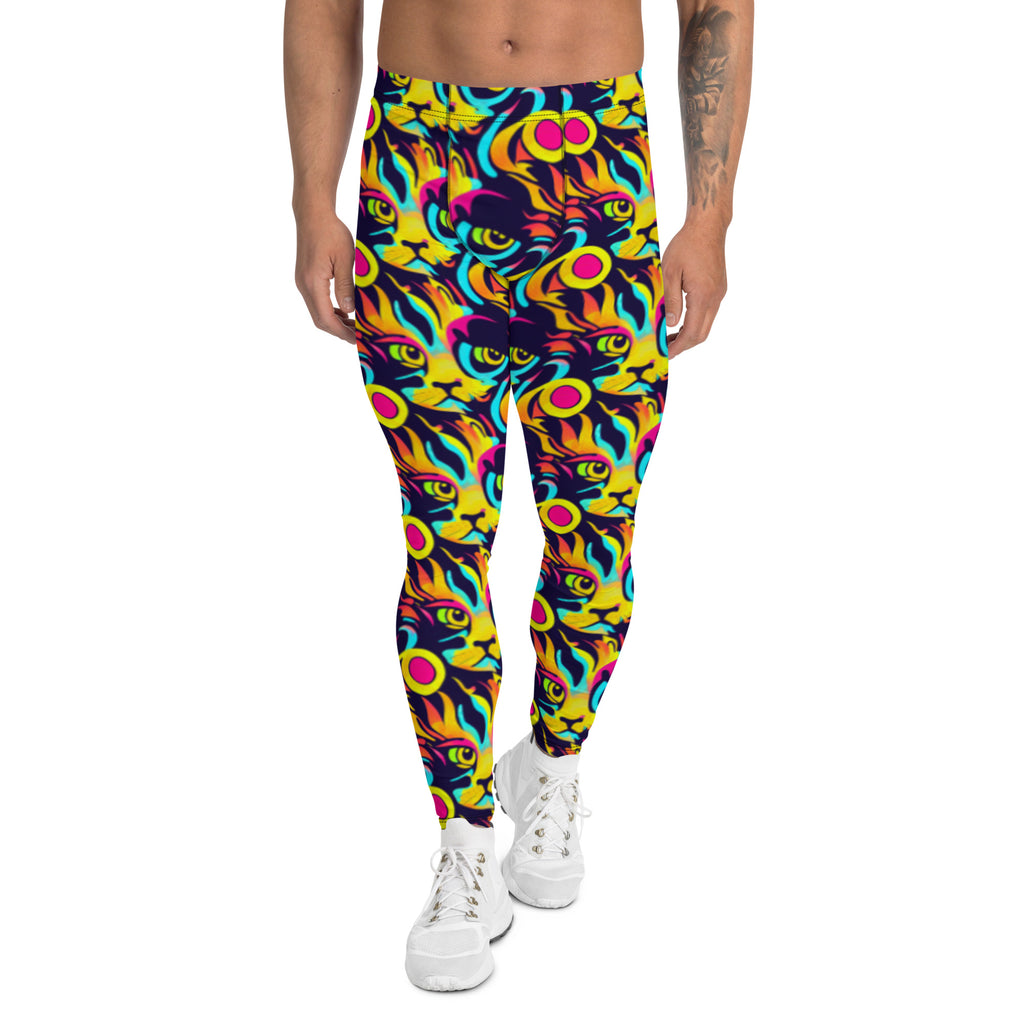 Trippy Cat Men's Festival Leggings