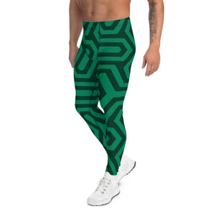 Green Tessellations Men's Festival Leggings