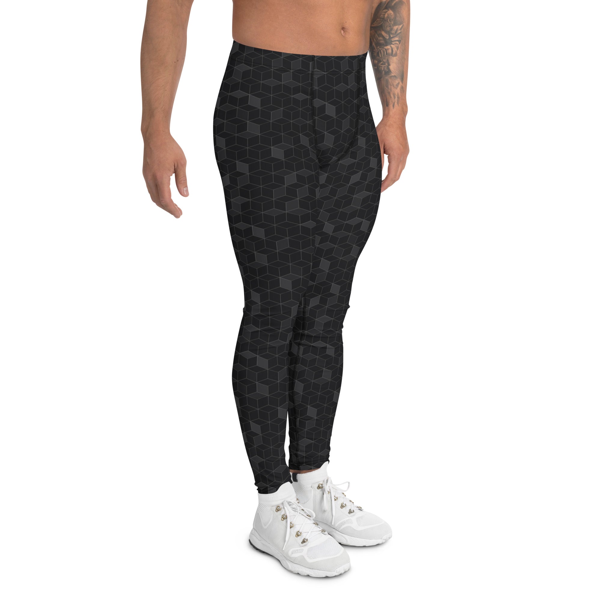 Dark Geometric Visions Men's Leggings