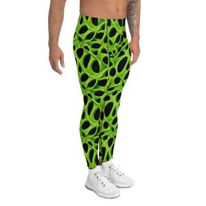 Green Pattern Men's Festival Leggings