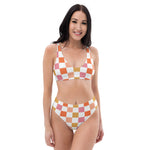 Retro Checker Recycled High-Waisted EDM Bikini Set