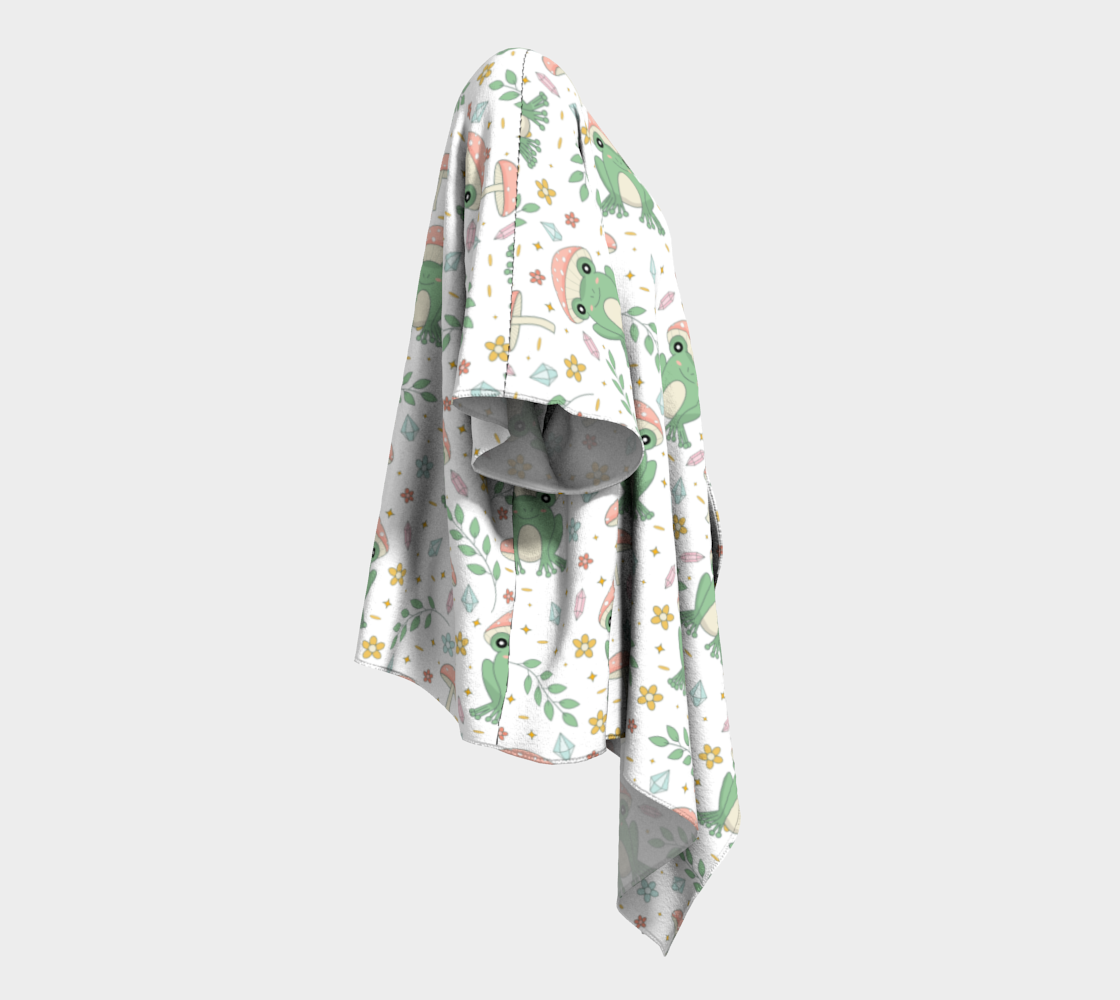 Boho Mushroom Froggy Draped Kimono