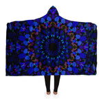 Blue Ornate Floral Mandala Hooded Blanket - Mind Gone