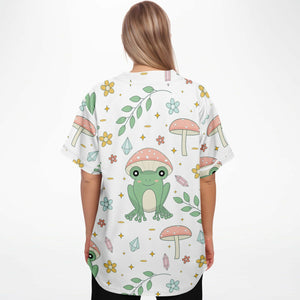 Boho Mushroom Froggy Baseball Jersey