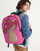 Groovy Pink Mushroom Large Backpack